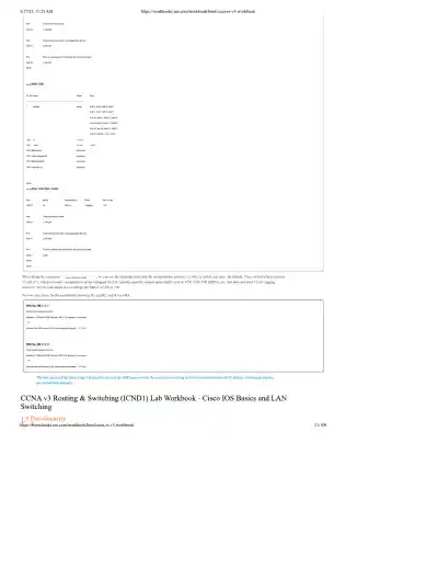 CCNA v3 Routing and Switching ICND1 Lab Workbook - Page 21 preview image