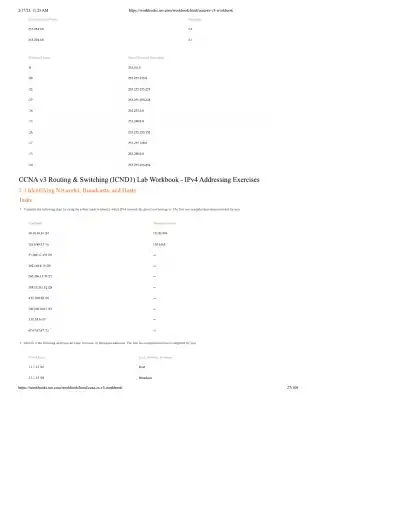 CCNA v3 Routing and Switching ICND1 Lab Workbook - Page 27 preview image