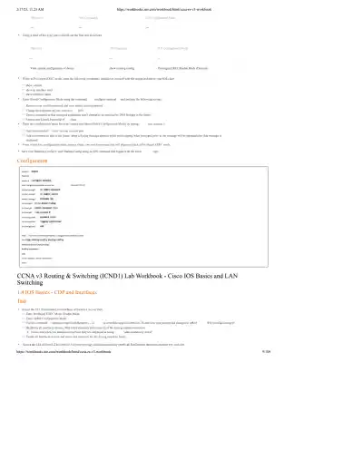 CCNA v3 Routing and Switching ICND1 Lab Workbook - Page 9 preview image