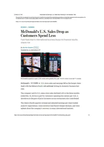 McDonald's Q4 Earnings U - Page 1 preview image