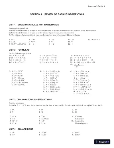 Solution Manual For Mathematics for Plumbers and Pipefitters, 8th Edition - Page 5 preview image