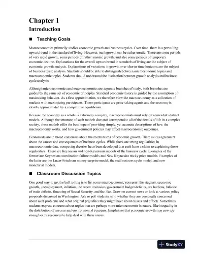 Macroeconomics , 5th Edition Solution Manual - Page 1 preview image