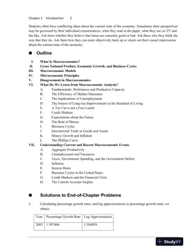 Macroeconomics , 5th Edition Solution Manual - Page 3 preview image