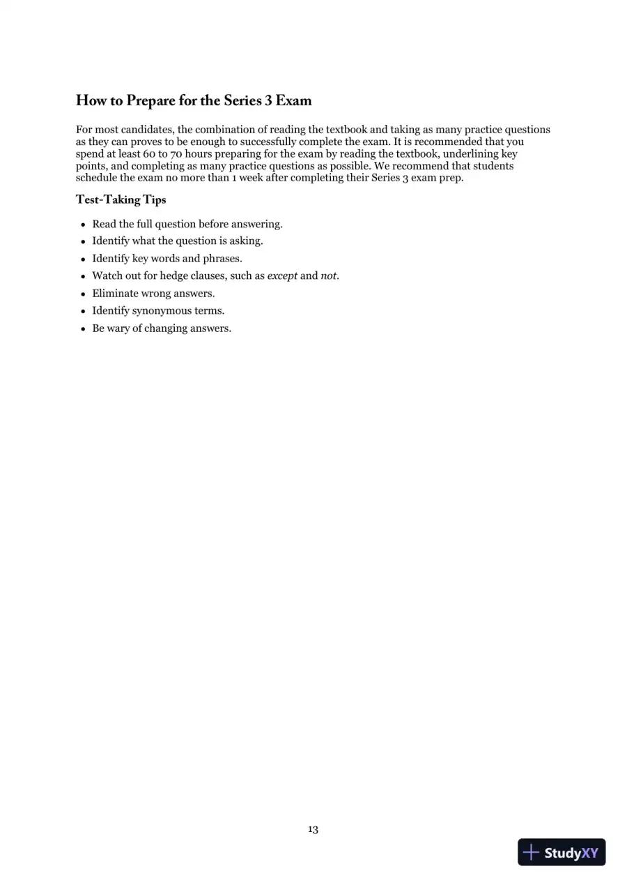 Wiley Finra Series 3 Exam Review (2019), page 14
