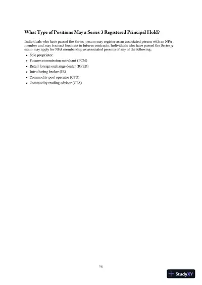 Wiley Finra Series 3 Exam Review (2019) - Page 15 preview image