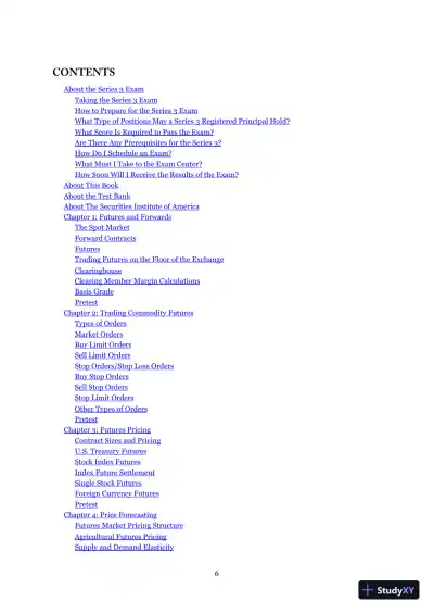 Wiley Finra Series 3 Exam Review (2019) - Page 7 preview image