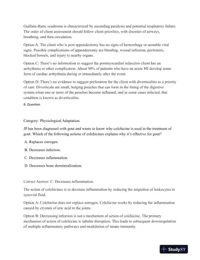2023 NCLEX RN Physiology Comprehensive Exit Exam With NGN With Answers (30 Solved Questions) - Page 6 preview image