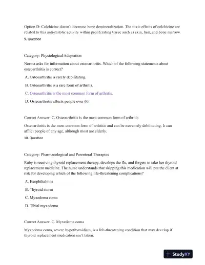 2023 NCLEX RN Physiology Comprehensive Exit Exam With NGN With Answers (30 Solved Questions) - Page 7 preview image