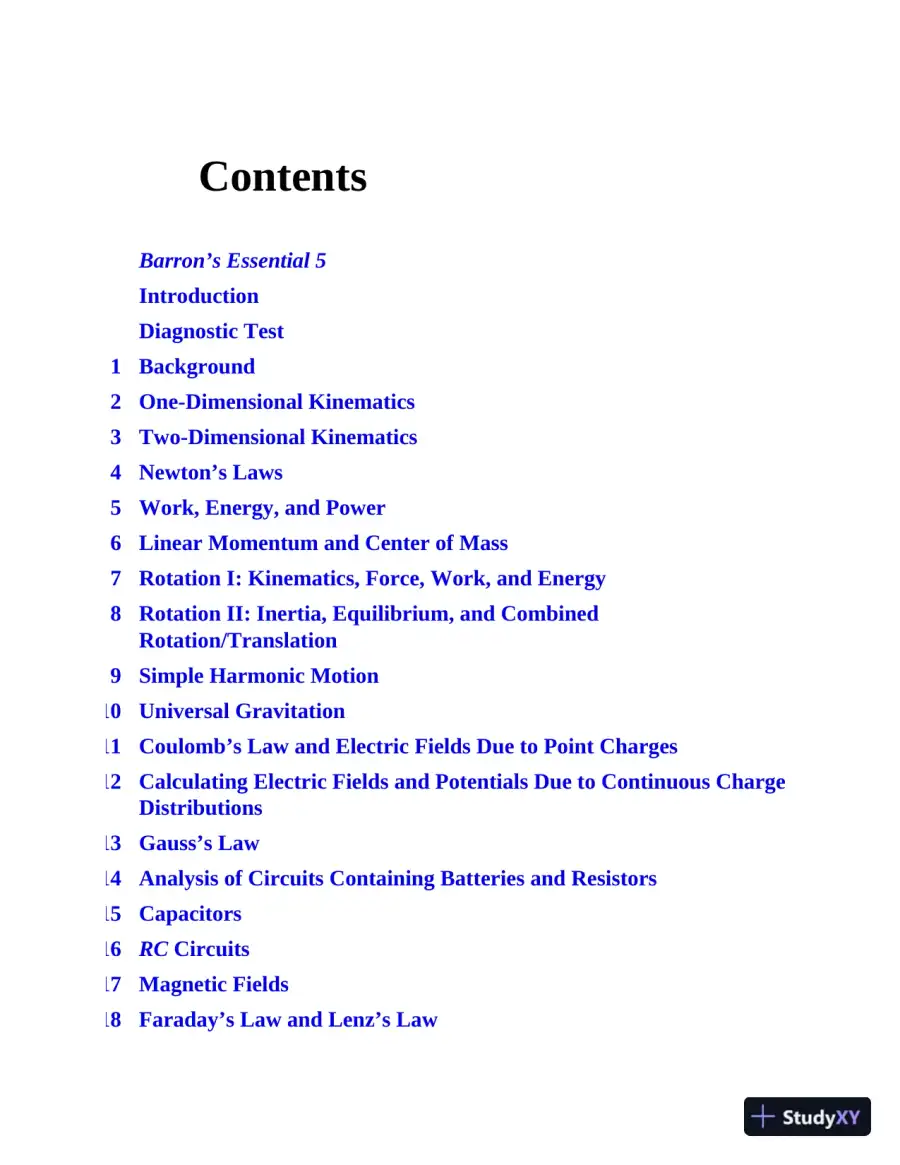 AP Physics C: With 4 Practice Tests (2020), page 9