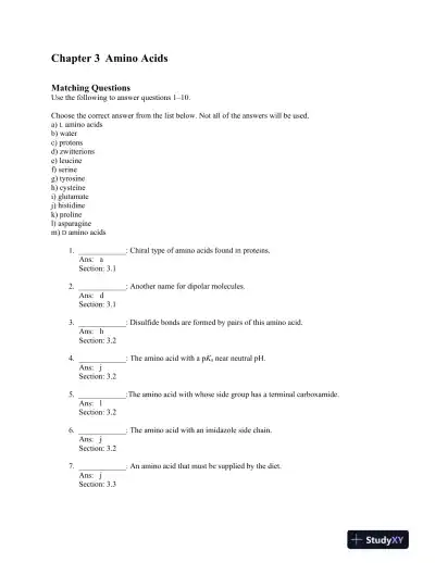 Biochemistry: A Short Course, Second Edition Test Bank - Page 14 preview image