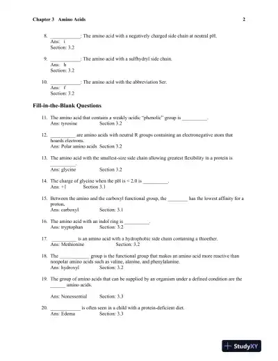 Biochemistry: A Short Course, Second Edition Test Bank - Page 15 preview image