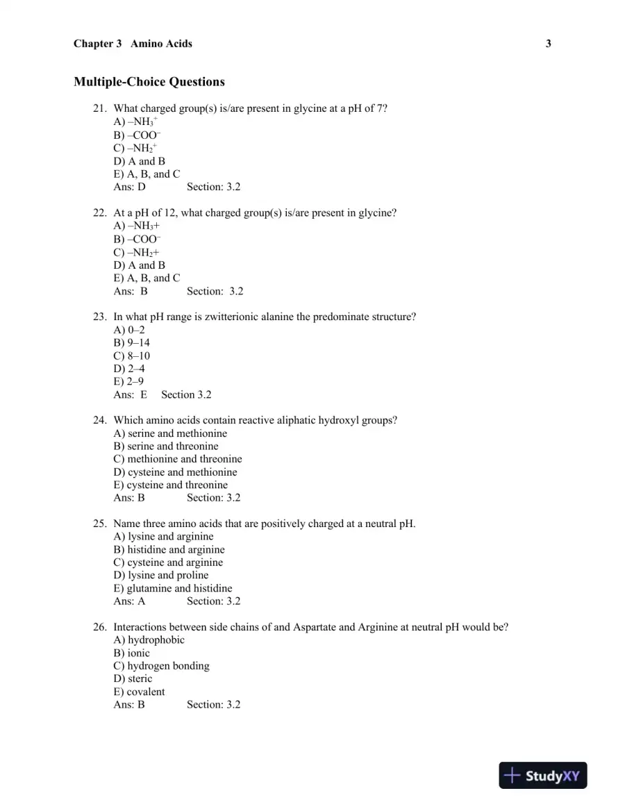 Biochemistry: A Short Course, Second Edition Test Bank, page 16
