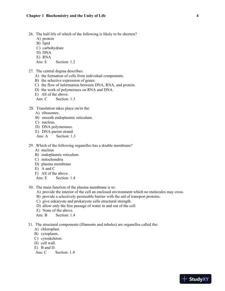 Biochemistry: A Short Course, Second Edition Test Bank, page 5