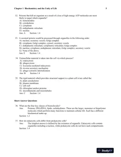 Biochemistry: A Short Course, Second Edition Test Bank - Page 6 preview image