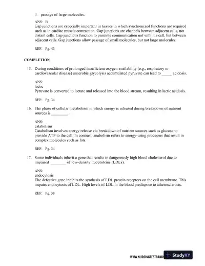 Test Bank For Pathophysiology, 6th Edition - Page 16 preview image