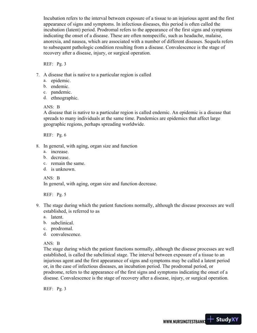 Test Bank For Pathophysiology, 6th Edition, page 4