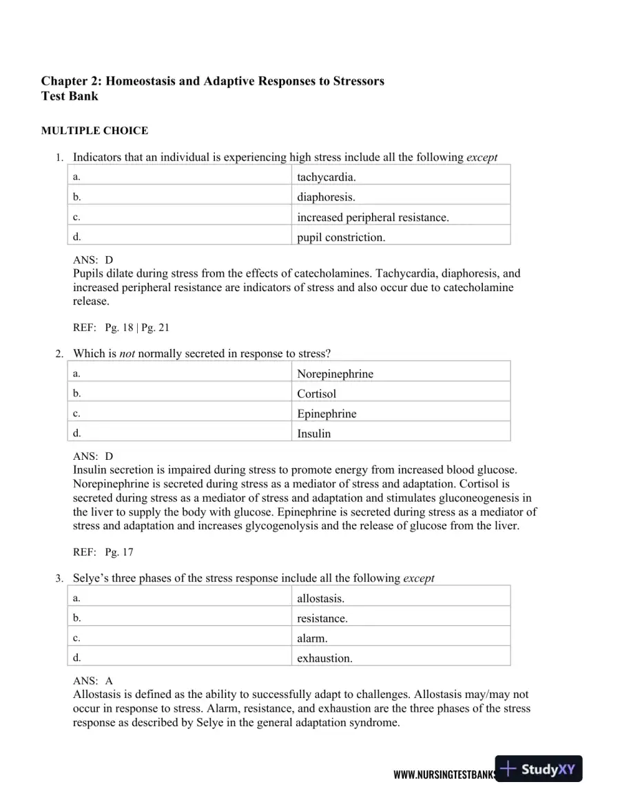 Test Bank For Pathophysiology, 6th Edition, page 7