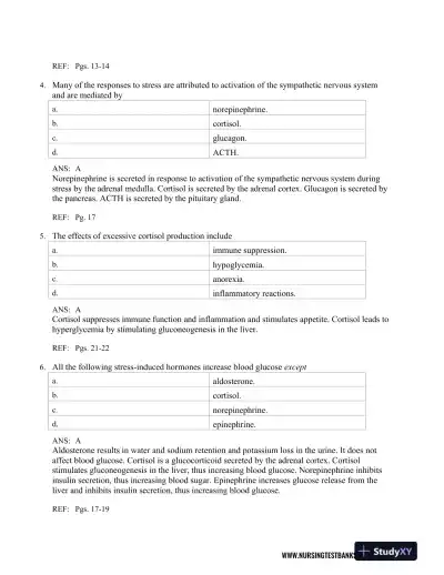 Test Bank For Pathophysiology, 6th Edition - Page 8 preview image
