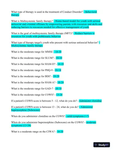 2023 LMR Pharmacology Certification Review Exam With Answers (652 Solved Questions) - Page 12 preview image