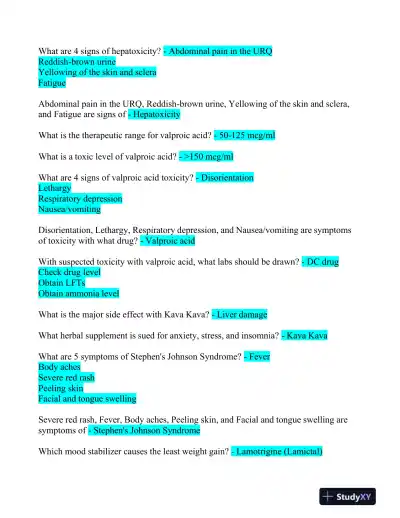 2023 LMR Pharmacology Certification Review Exam With Answers (652 Solved Questions) - Page 4 preview image