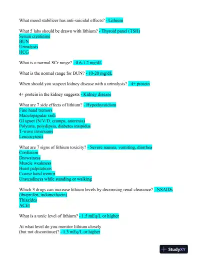 2023 LMR Pharmacology Certification Review Exam With Answers (652 Solved Questions) - Page 6 preview image