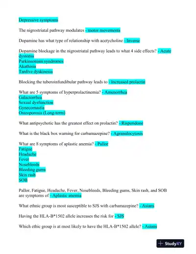 2023 LMR Pharmacology Certification Review Exam With Answers (652 Solved Questions) - Page 9 preview image