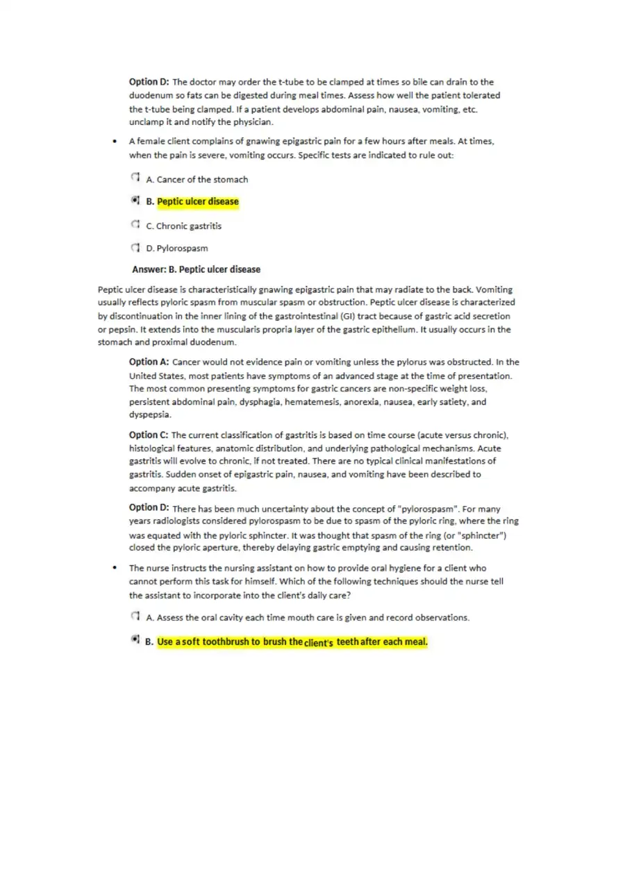 Nclex Gastrointestinal System Disorders Exam, page 11