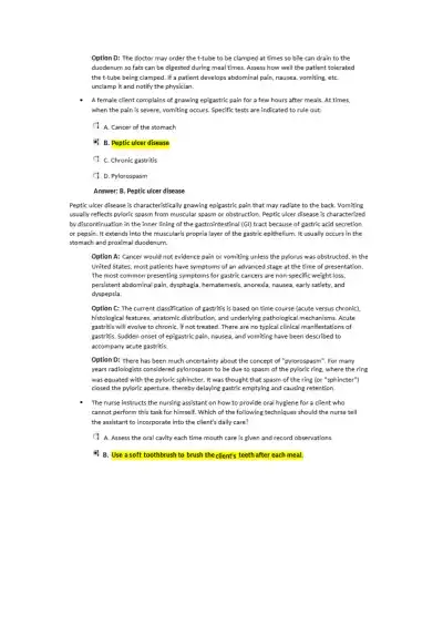 Nclex Gastrointestinal System Disorders Exam - Page 11 preview image