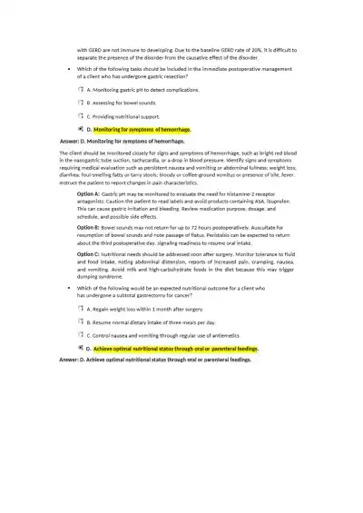Nclex Gastrointestinal System Disorders Exam - Page 2 preview image