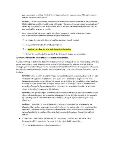 Nclex Gastrointestinal System Disorders Exam - Page 4 preview image