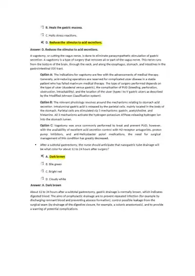 Nclex Gastrointestinal System Disorders Exam - Page 5 preview image