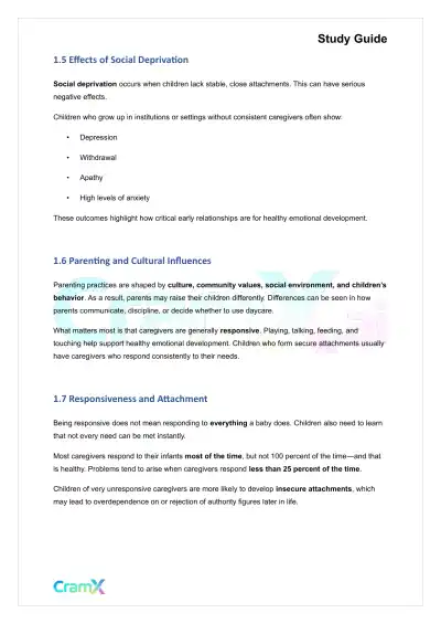 Developmental Psychology - Psychosocial Development Age 0–2 - Page 3 preview image