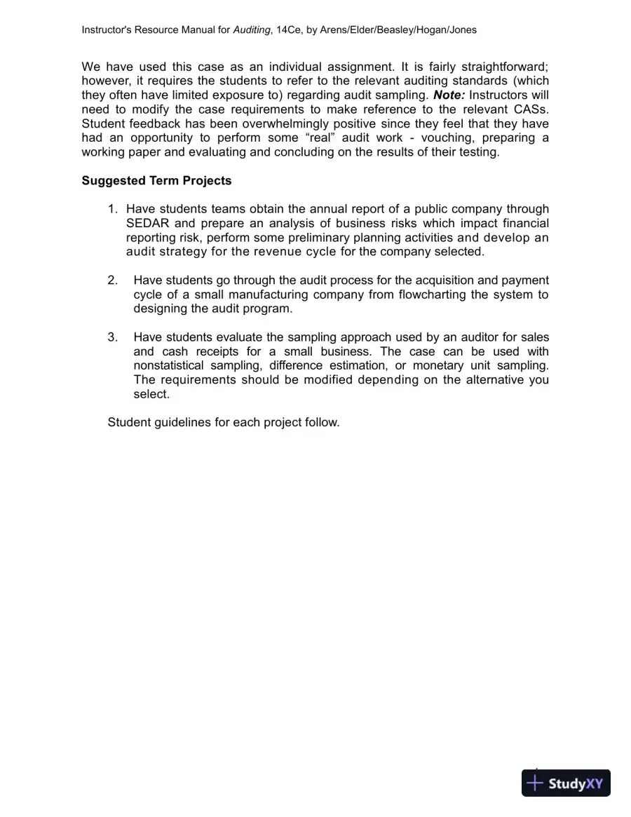 Auditing: The Art And Science Of Assurance Engagements, Fourteenth Canadian Edition Class Notes, page 11