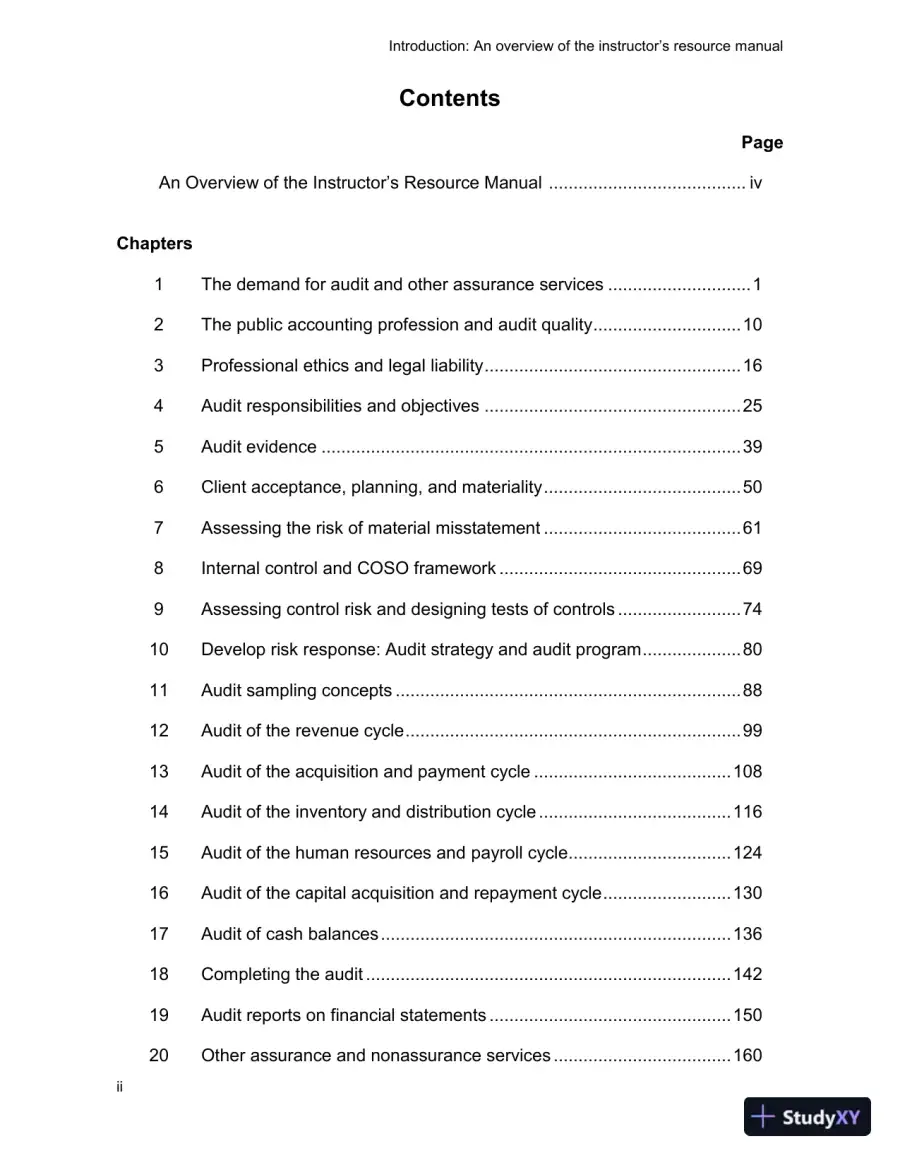 Auditing: The Art And Science Of Assurance Engagements, Fourteenth Canadian Edition Class Notes, page 3