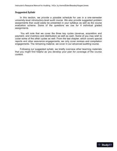 Auditing: The Art And Science Of Assurance Engagements, Fourteenth Canadian Edition Class Notes - Page 5 preview image