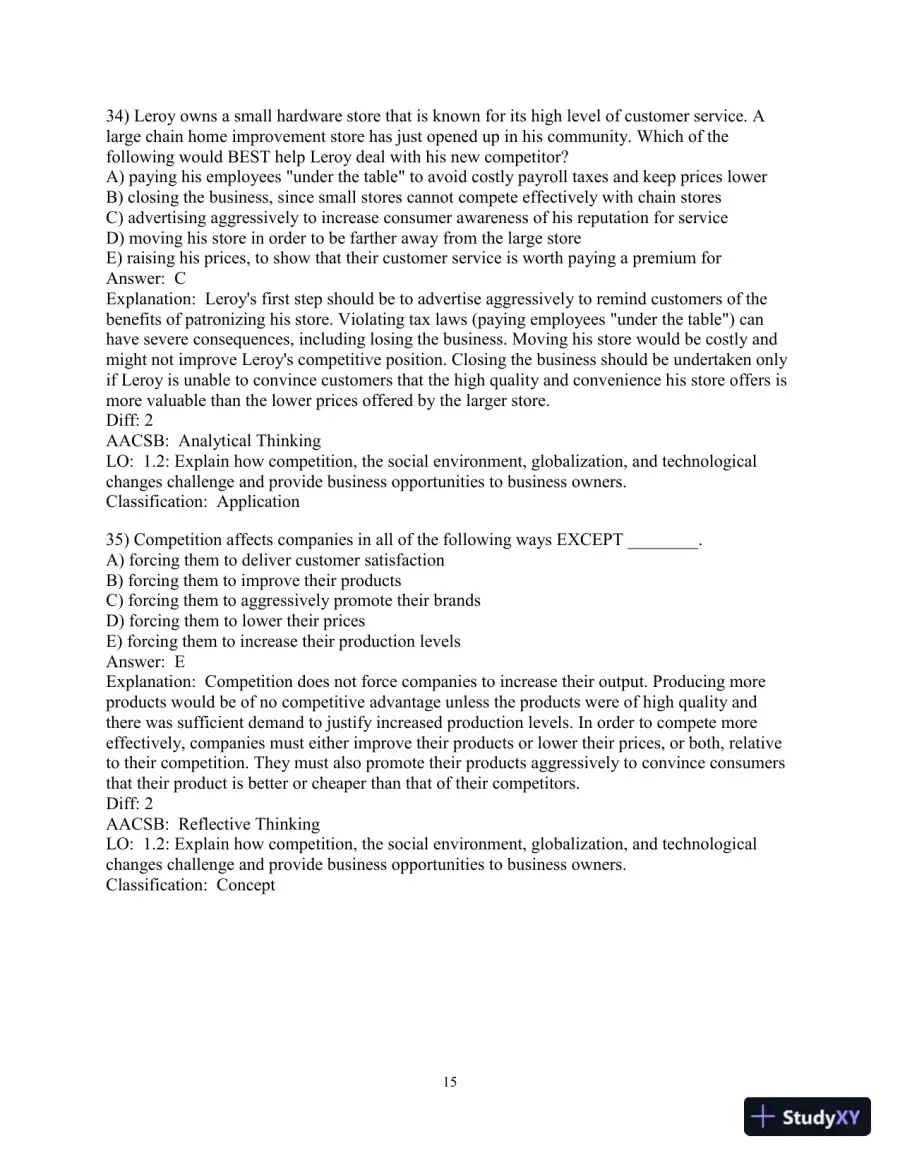 Better Business 5th Edition Test Bank, page 16