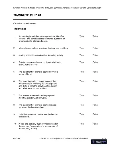 Class Notes for Financial Accounting: Tools for Business Decision-Making, Seventh Canadian Edition - Page 16 preview image