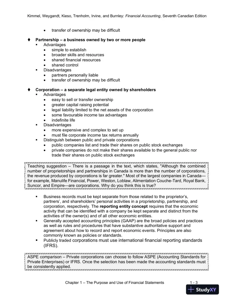 Class Notes for Financial Accounting: Tools for Business Decision-Making, Seventh Canadian Edition, page 4