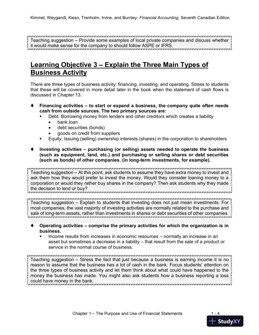 Class Notes for Financial Accounting: Tools for Business Decision-Making, Seventh Canadian Edition, page 5