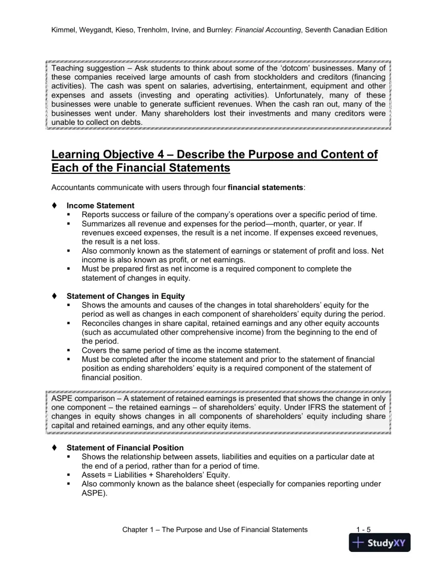 Class Notes for Financial Accounting: Tools for Business Decision-Making, Seventh Canadian Edition, page 6