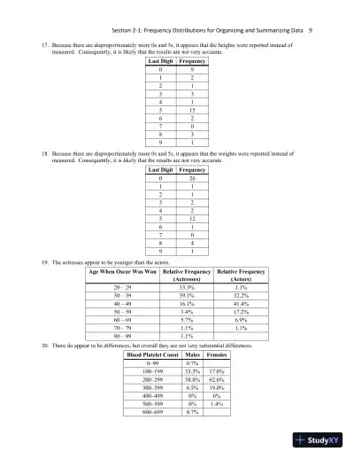 Solution Manual for Essentials of Statistics, 6th Edition - Page 14 preview image