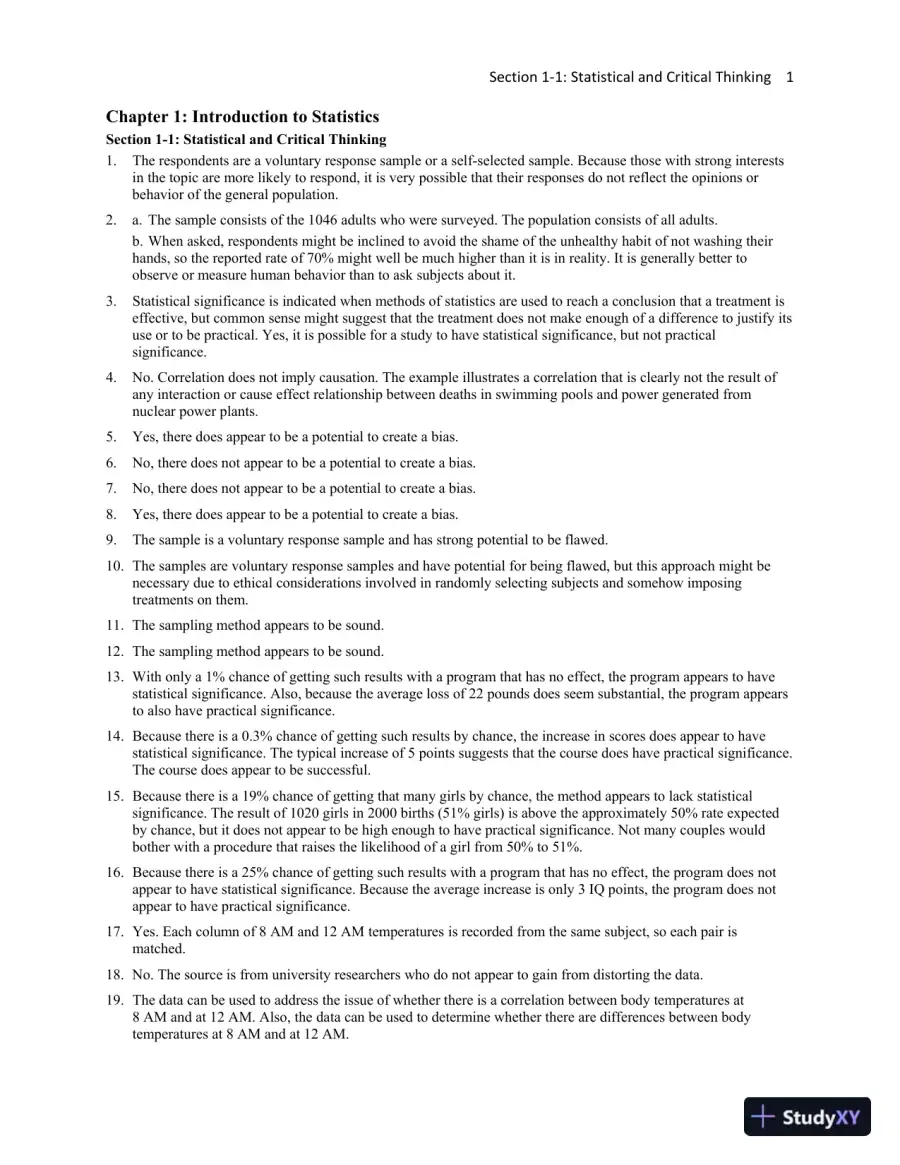 Solution Manual for Essentials of Statistics, 6th Edition, page 6