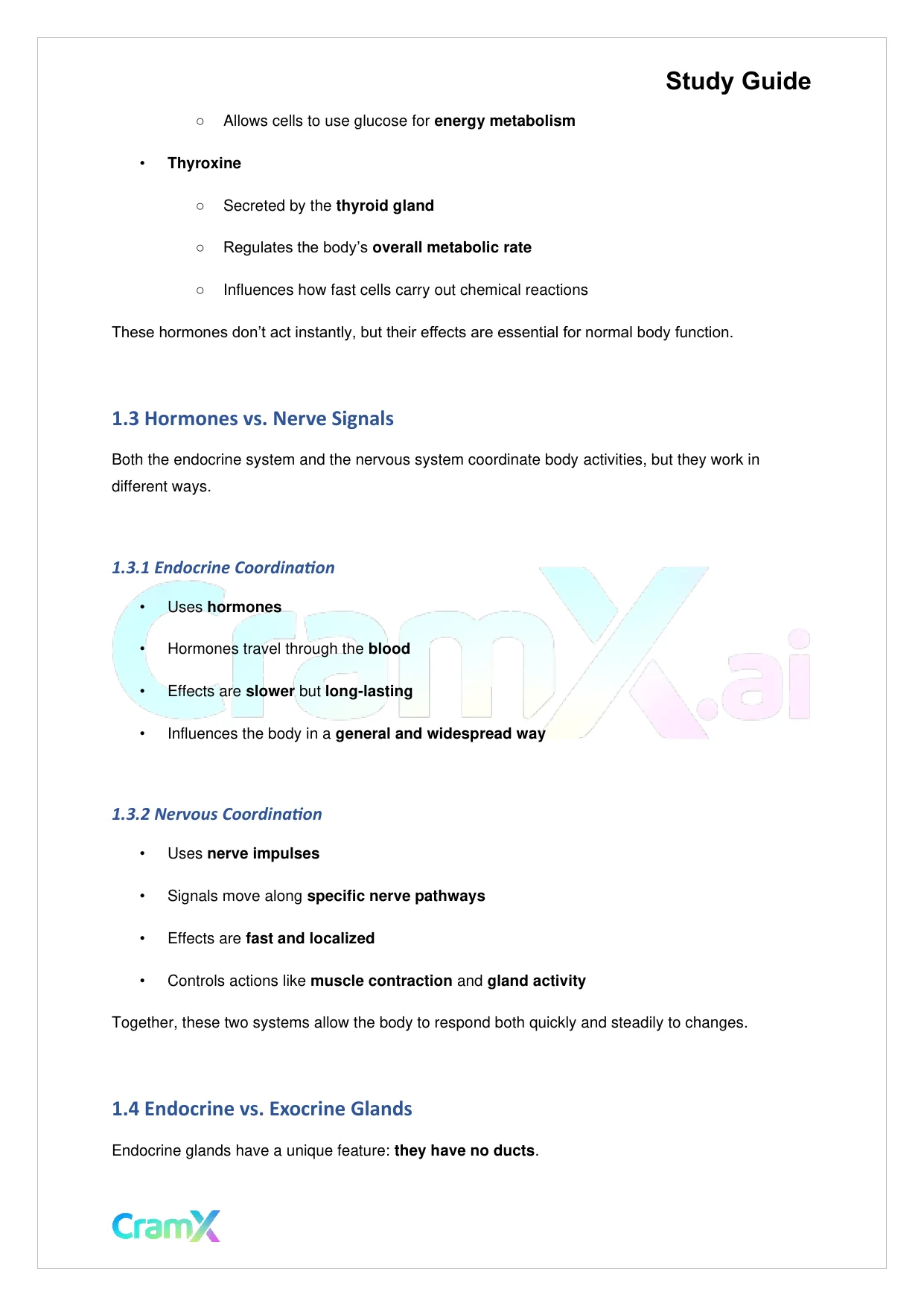 Biology - Chemical Coordination - Page 2 preview image