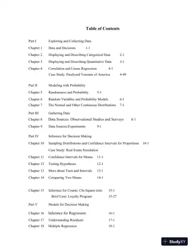 Solution Manual for Business Statistics, 4th Edition - Page 3 preview image