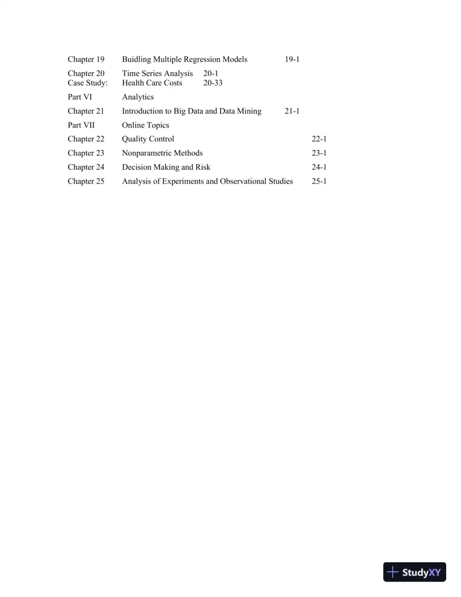 Solution Manual for Business Statistics, 4th Edition, page 4