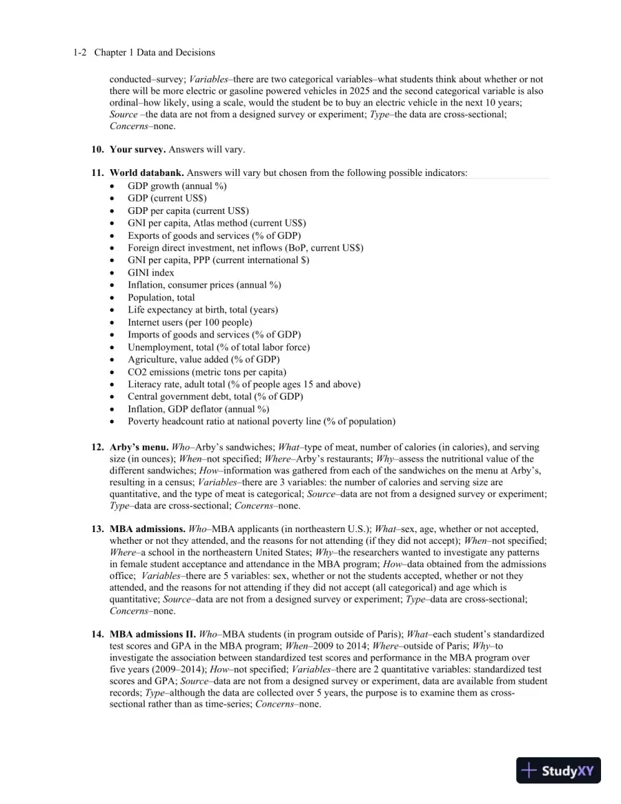 Solution Manual for Business Statistics, 4th Edition, page 6