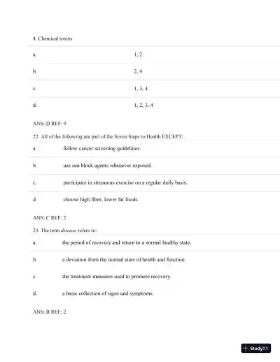 Test Bank for Porth's Essentials of Pathophysiology, 5th Edition (Chapters 1-28) - Page 10 preview image