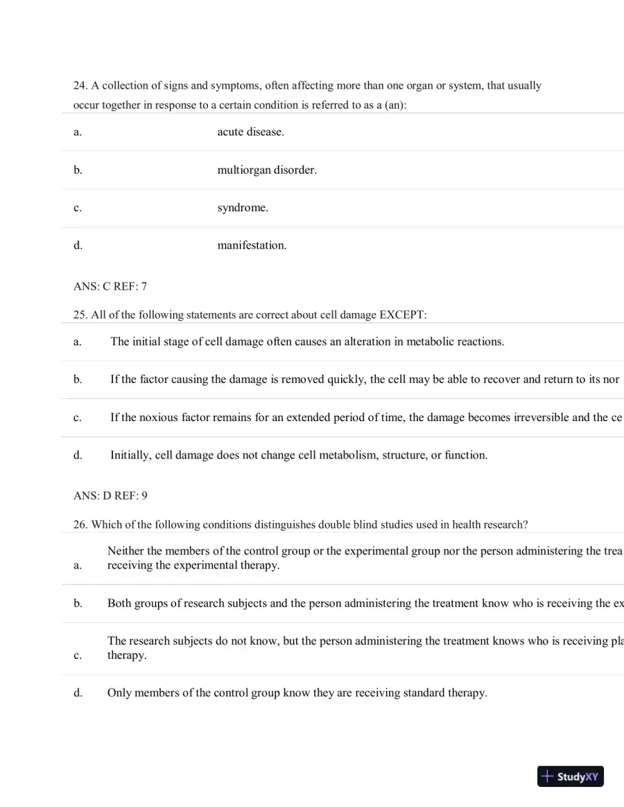 Test Bank for Porth's Essentials of Pathophysiology, 5th Edition (Chapters 1-28), page 11