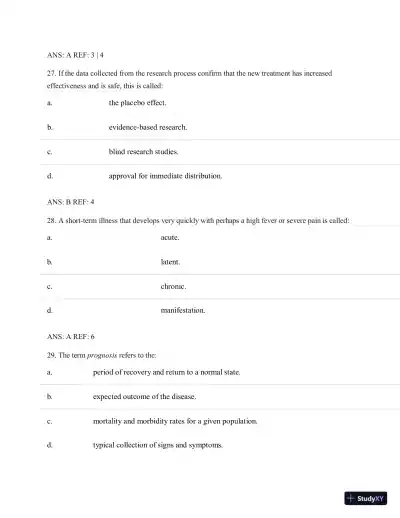 Test Bank for Porth's Essentials of Pathophysiology, 5th Edition (Chapters 1-28) - Page 12 preview image