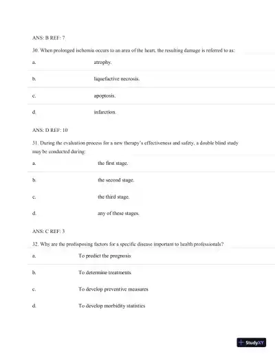 Test Bank for Porth's Essentials of Pathophysiology, 5th Edition (Chapters 1-28) - Page 13 preview image